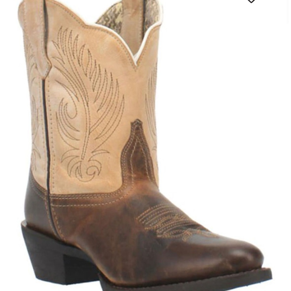 Laredo Tori Tan and Brown Western Boots